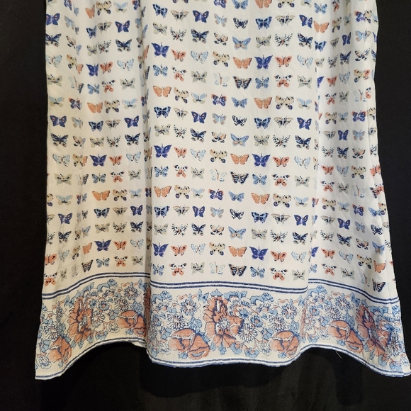 Joie Womens 100% Silk Sleeveless Top Size XS Pink Blue Butterflies Floral - Picture 5 of 8